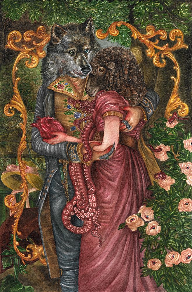 The Lamb and the Wolf art print by Nicole Bustamante for $57.95 CAD