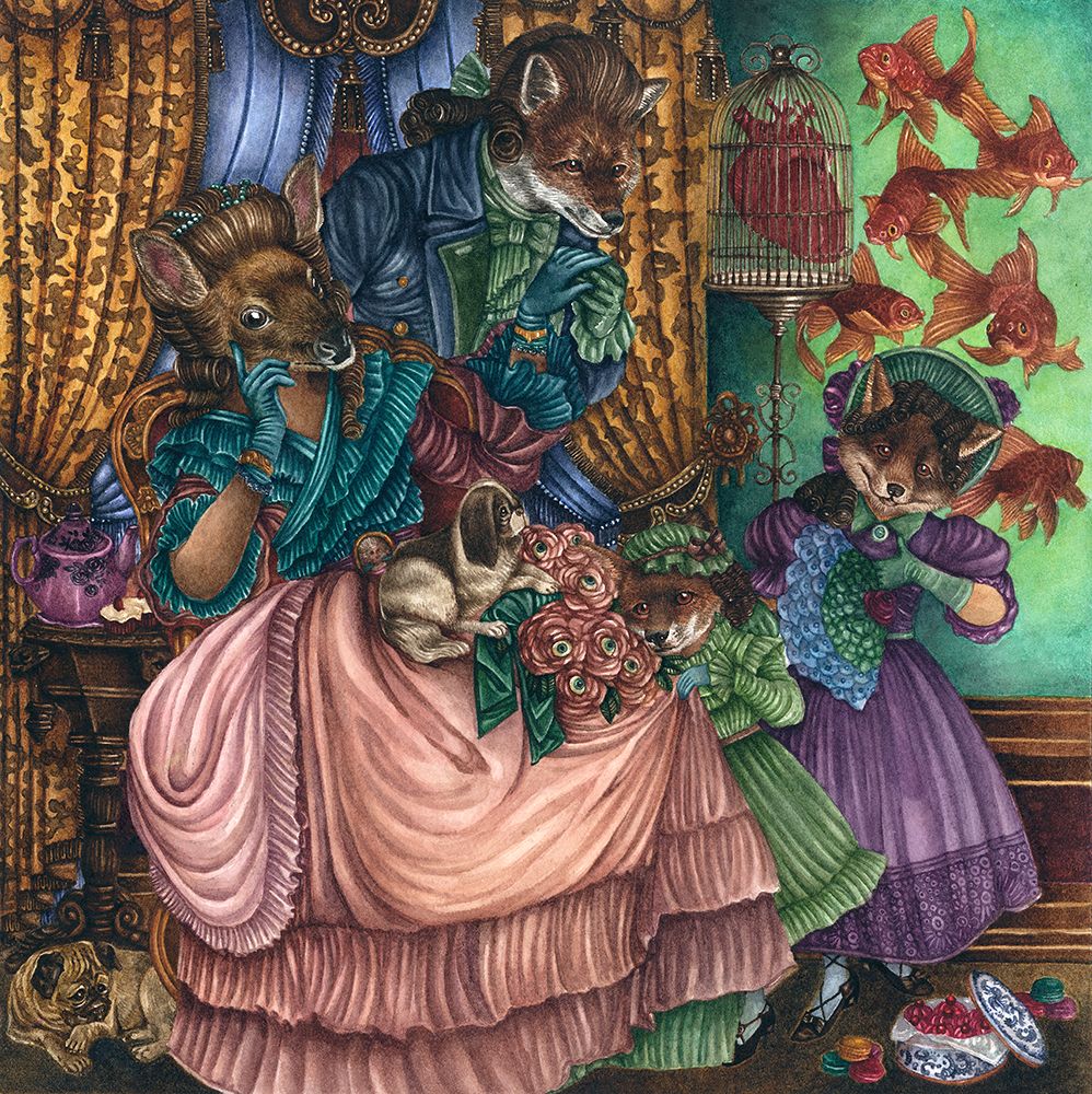 Animal Family in Drawing room art print by Nicole Bustamante for $57.95 CAD
