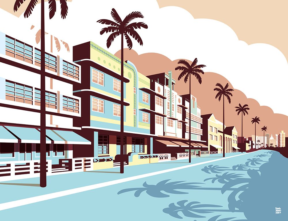 Miami Oceandrive art print by Remko Heemskerk for $57.95 CAD