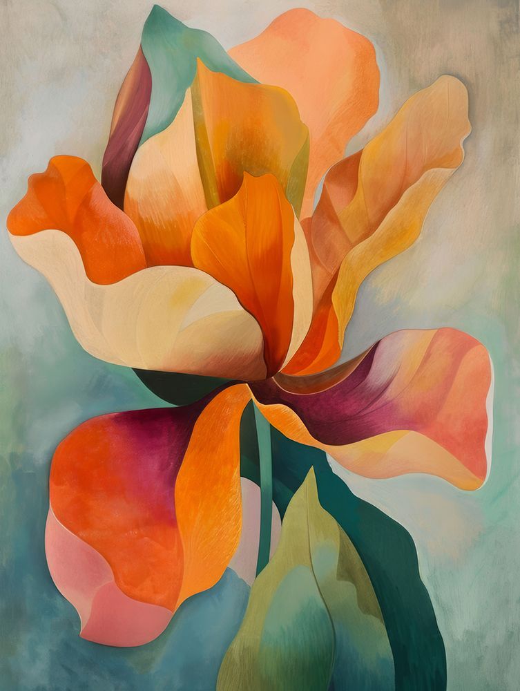 Painted Shapes and Plants 21 art print by Bilge Paksoylu for $57.95 CAD