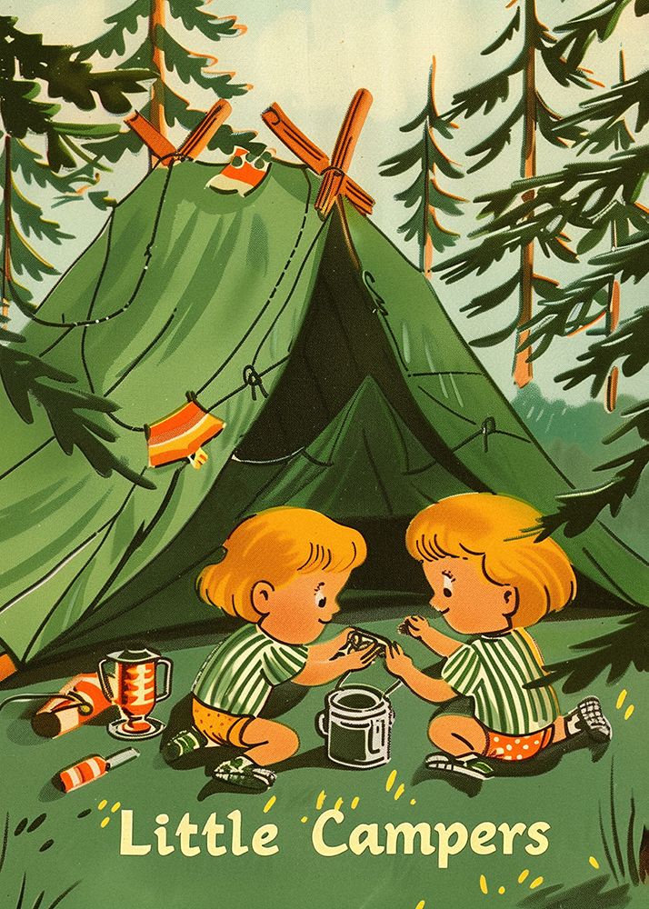 Little Campers Vintage Magazine art print by Pictufy for $57.95 CAD
