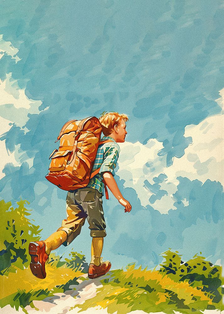 Retro Adventure boy art print by Pictufy Studio for $57.95 CAD