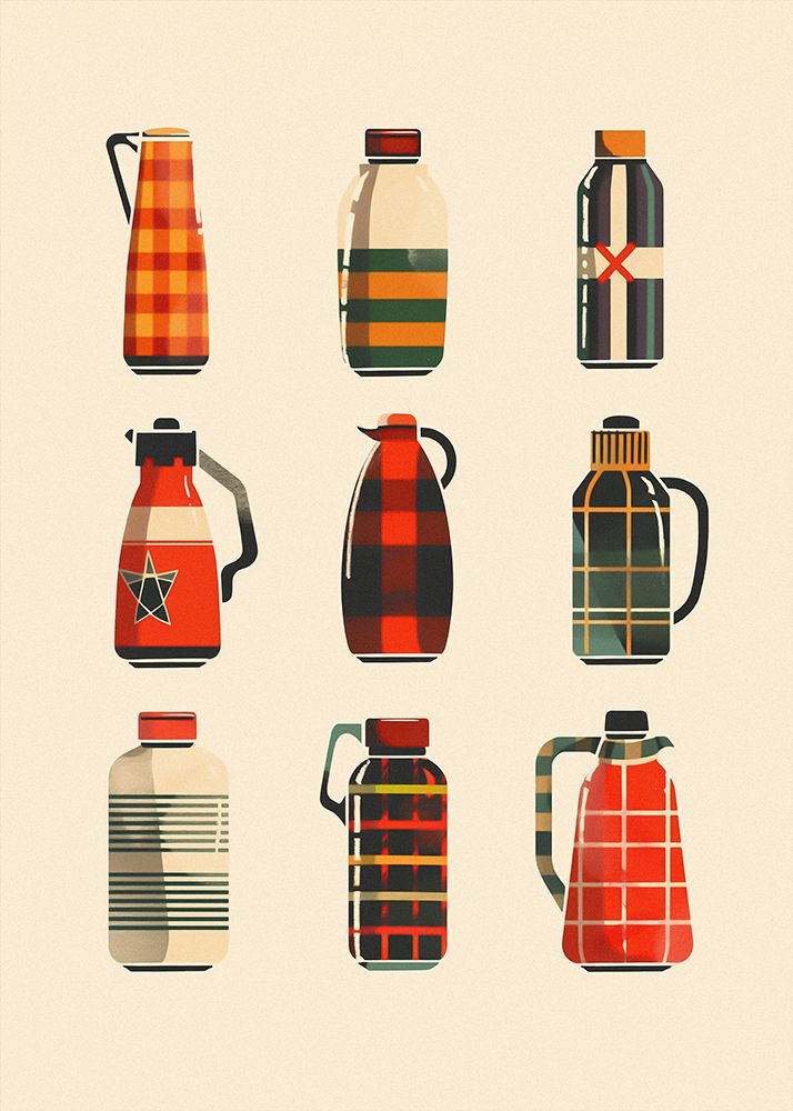 Retro Thermos Print art print by Pictufy Studio for $57.95 CAD