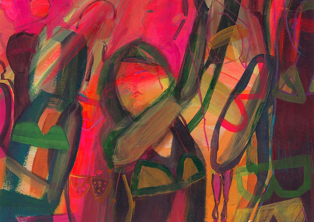 Dancing Pink art print by Elaine Field for $57.95 CAD