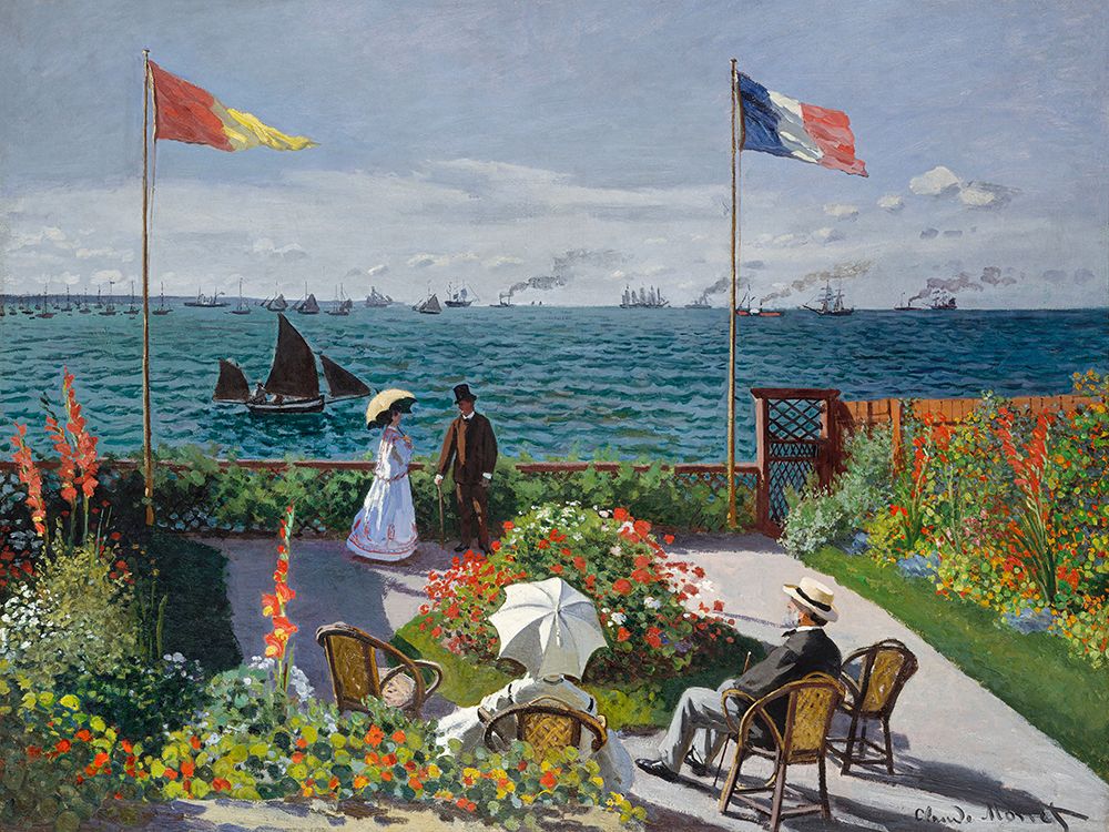Garden At Sainte Adresse By Claude Monet art print by Claude Monet for $57.95 CAD