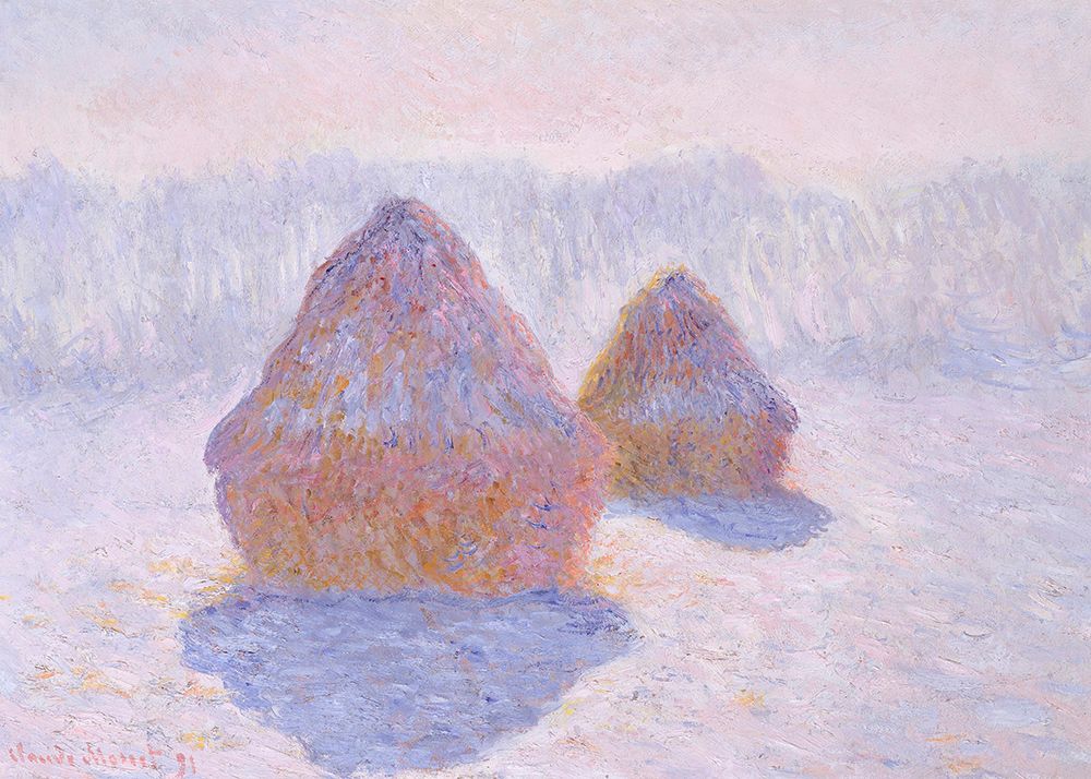 Haystacks (effect of Snow and Sun) (1891) By Claude Monet art print by Claude Monet for $57.95 CAD
