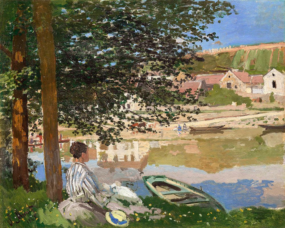 On the Bank of the Seine art print by Claude Monet for $57.95 CAD