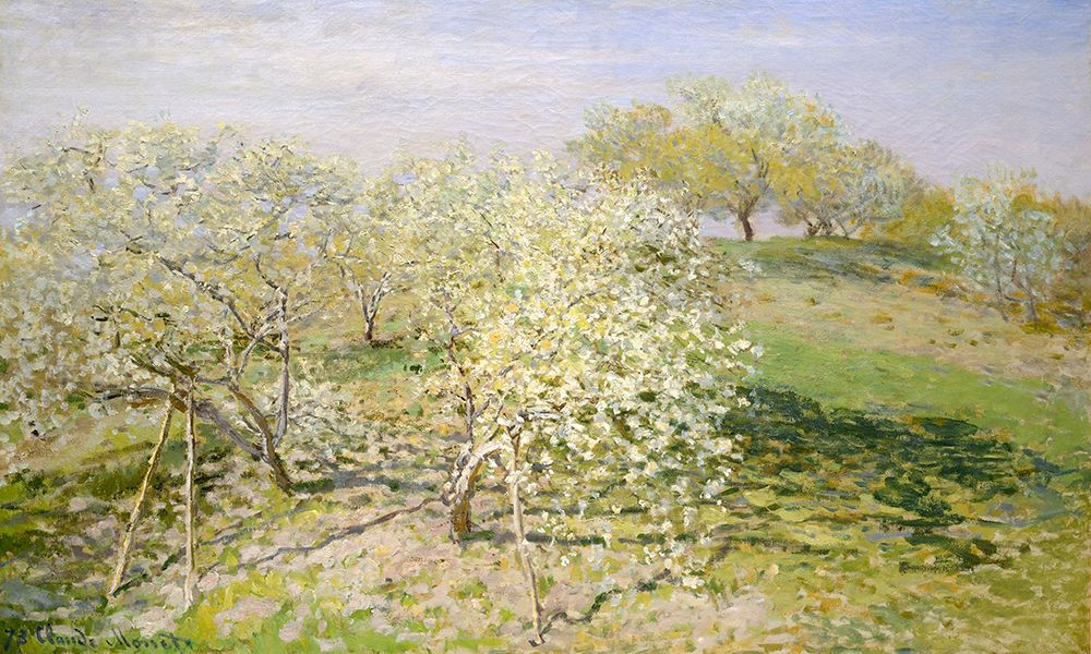 Spring (fruit Trees In Bloom) (1873) By Claude Monet art print by Claude Monet for $57.95 CAD