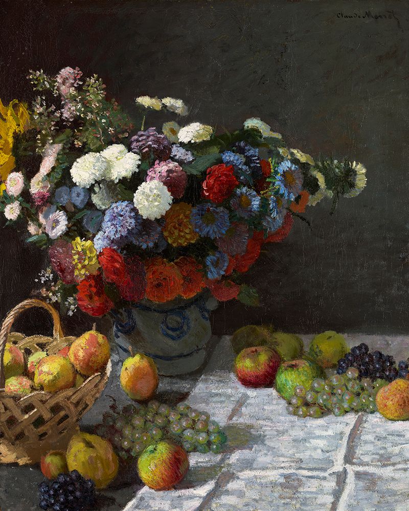 Still Life With Flowers and Fruit (1869) By Claude Monet art print by Claude Monet for $57.95 CAD