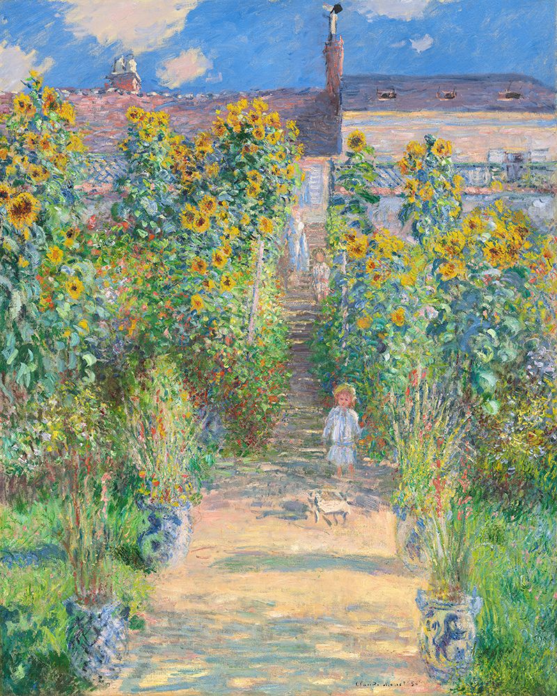 The Artists Garden At VActheuil (1881) By Claude Monet art print by Claude Monet for $57.95 CAD