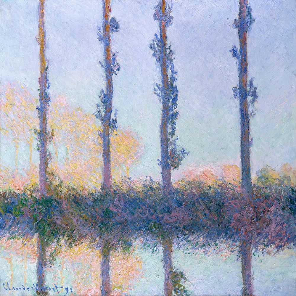 The Four Trees (1891) art print by Claude Monet for $57.95 CAD