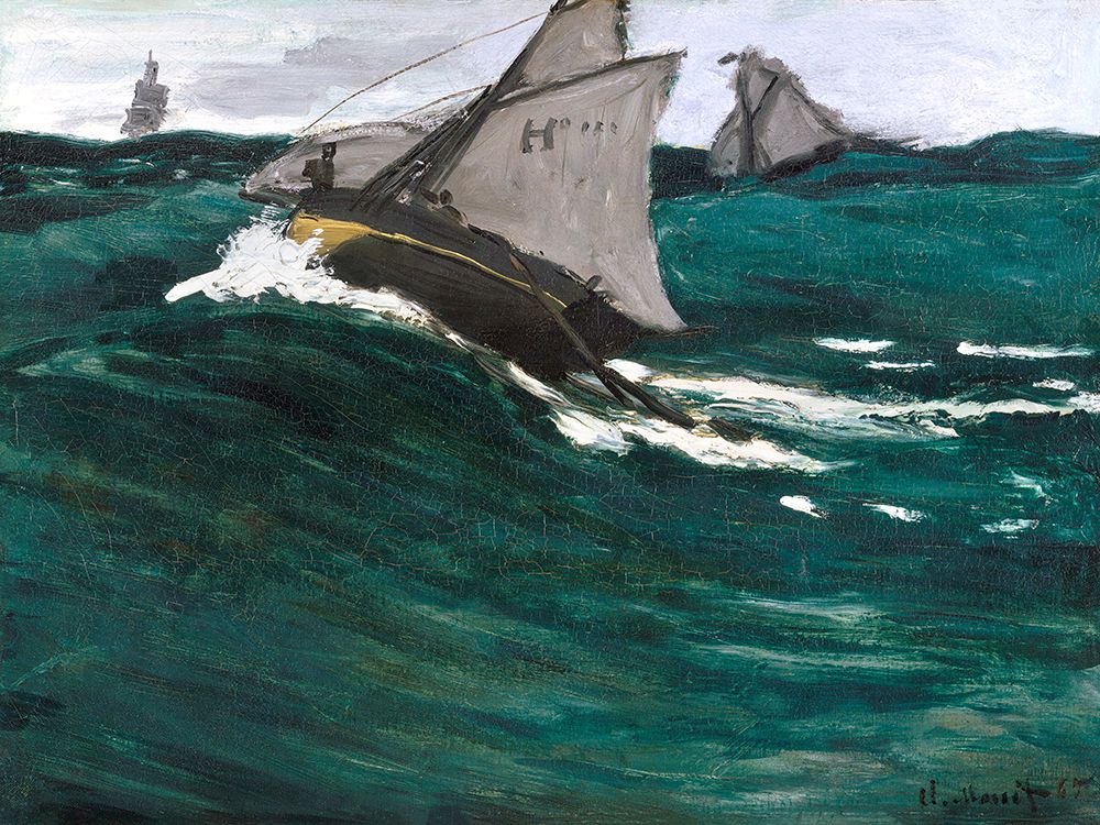 The Green Wave (1866aÂ€Â“1867) art print by Claude Monet for $57.95 CAD