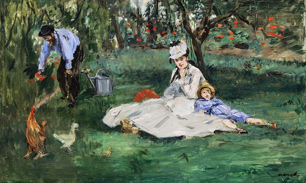 The Monet Family In Their Garden At Argenteuil (1874) art print by Claude Monet for $57.95 CAD