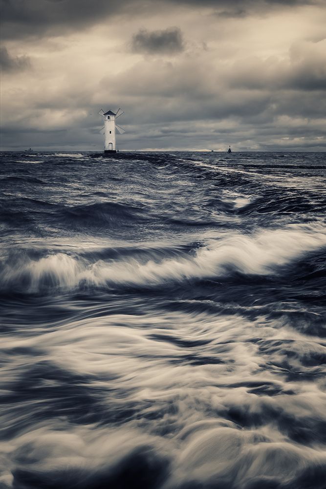 The lighthouse and the sea art print by Ida Tittelova for $57.95 CAD
