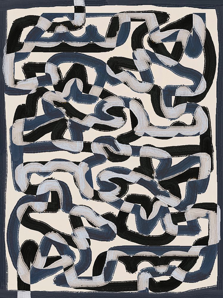 Abstract grey line deco 04 art print by Little Dean for $57.95 CAD