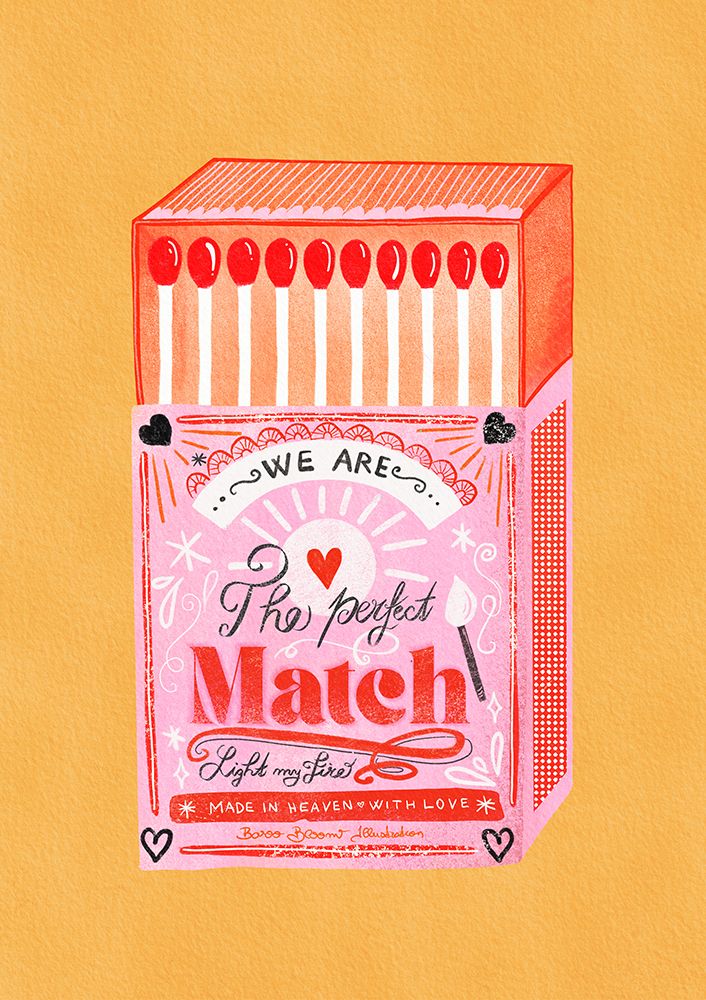 Match Box - The Perfect Match art print by Baroo Bloom for $57.95 CAD