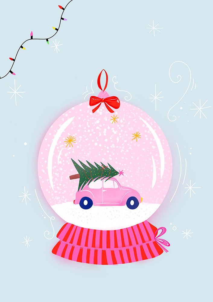 Snowglobe Pink art print by Baroo Bloom for $57.95 CAD