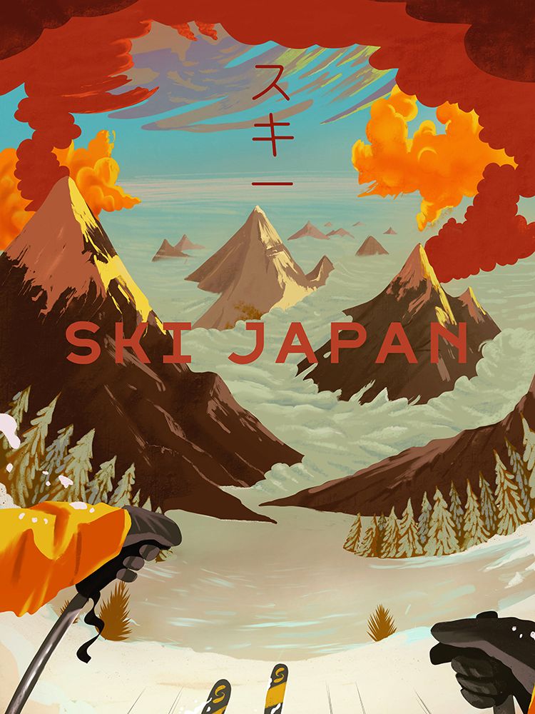 Ski Japan art print by Mark Harrison for $57.95 CAD