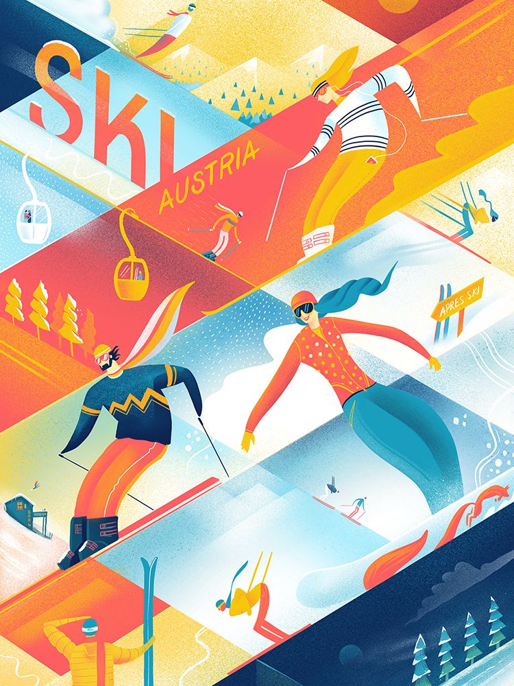 Ski the Lines art print by Mark Harrison for $57.95 CAD