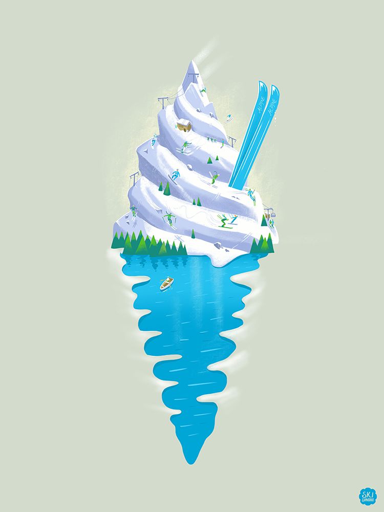 Ski Sundae art print by Mark Harrison for $57.95 CAD