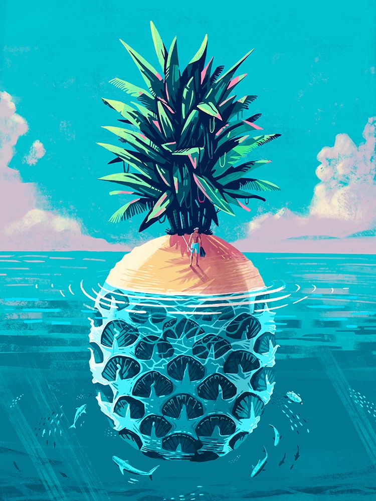 Stranded On Pineapple Island art print by Mark Harrison for $57.95 CAD