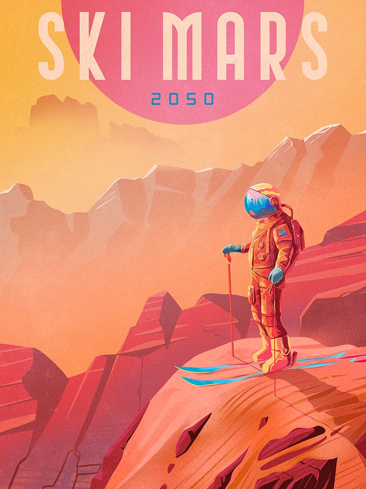 Ski Mars art print by Mark Harrison for $57.95 CAD