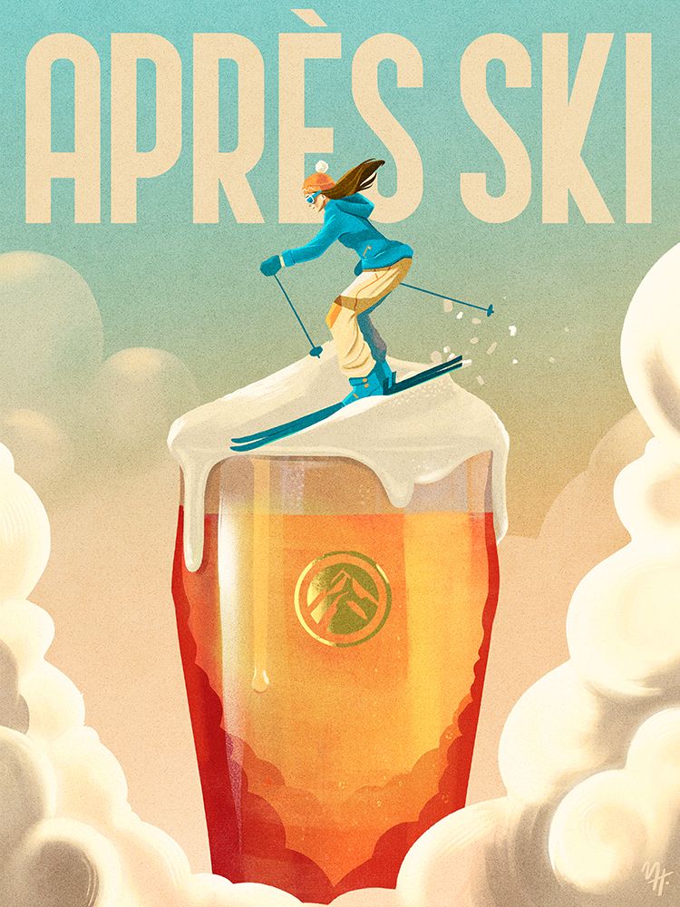 Apres Ski art print by Mark Harrison for $57.95 CAD