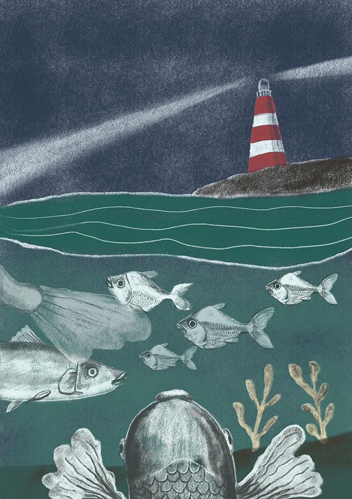 Ocean art print by Lilianna Lasocka for $57.95 CAD