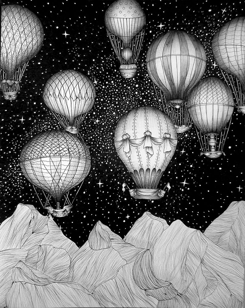 Night Flight Original art print by EC Mazur for $57.95 CAD