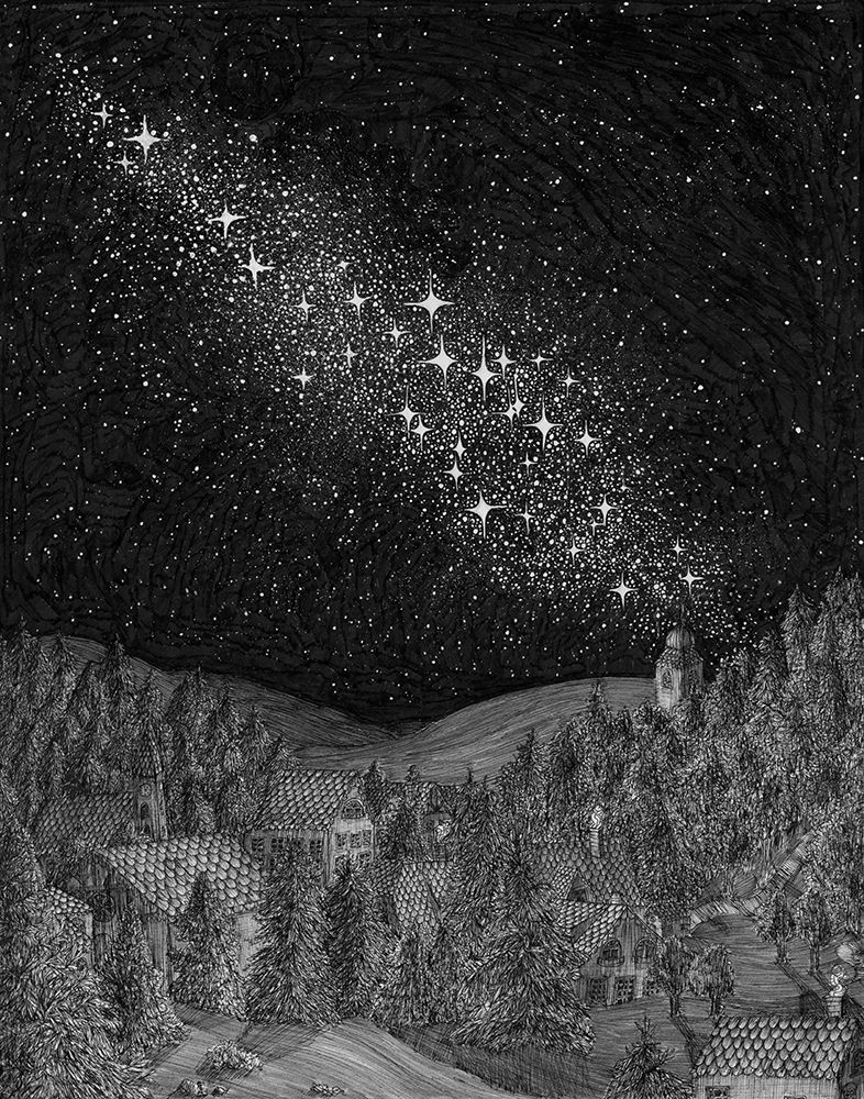 Sleeping Under the Stars Original art print by EC Mazur for $57.95 CAD