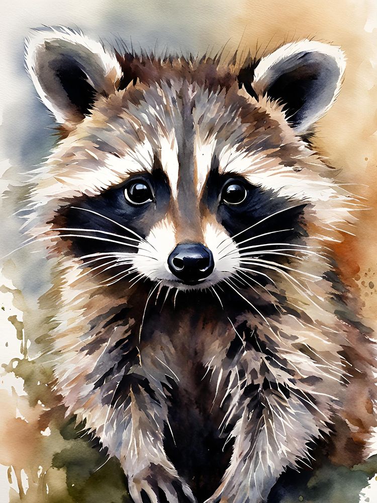 Racoon Aquarell art print by Ohkimiko for $57.95 CAD