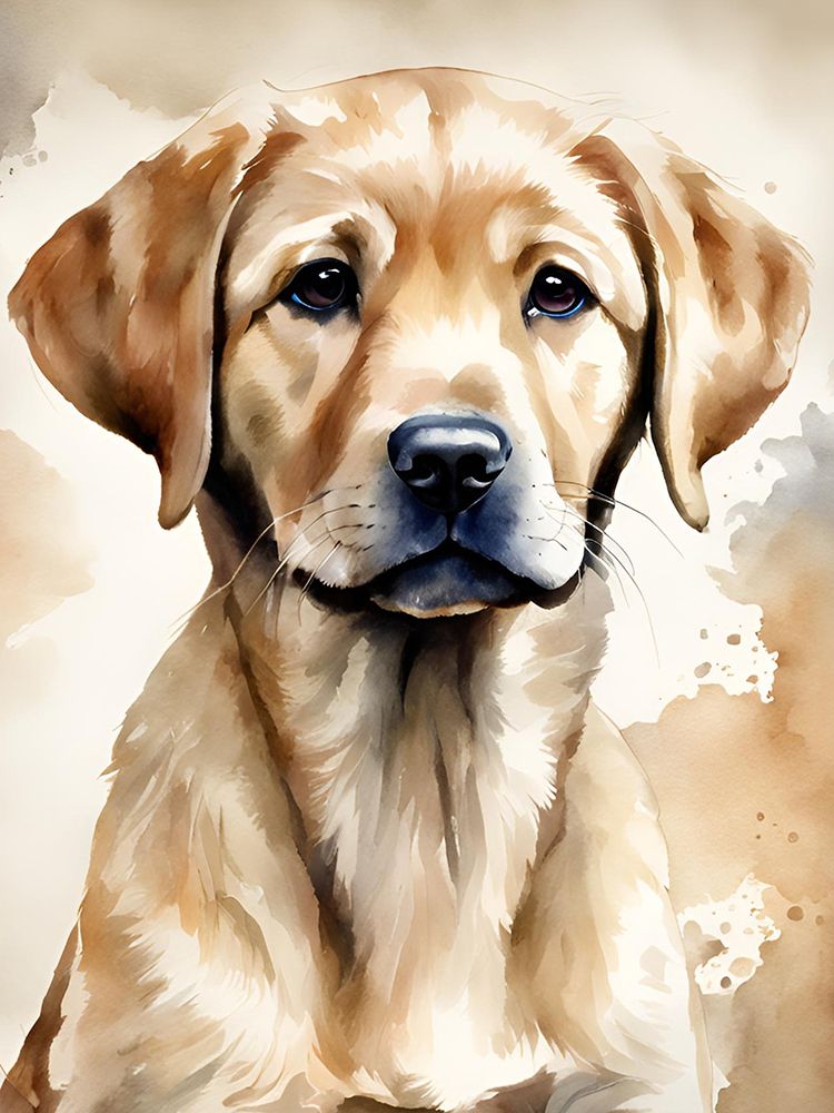 Golden Retriever Aquarell art print by Ohkimiko for $57.95 CAD