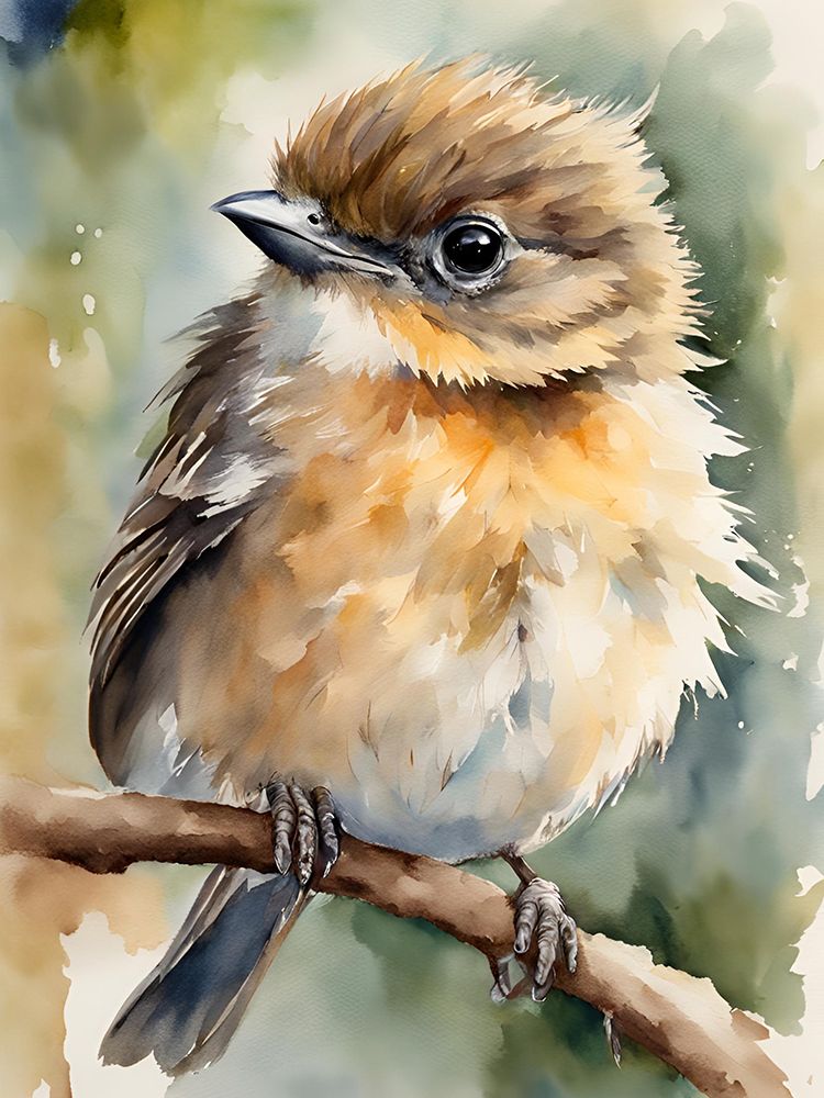 Little Bird Aquarell art print by Ohkimiko for $57.95 CAD