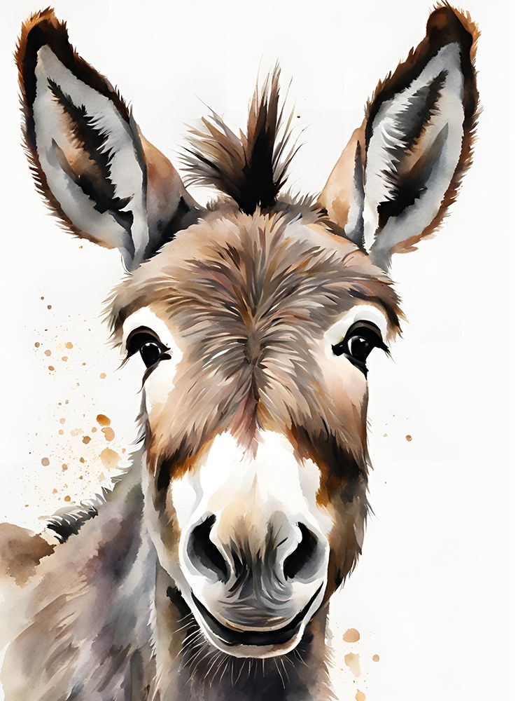 Donkey Aquarell art print by Ohkimiko for $57.95 CAD