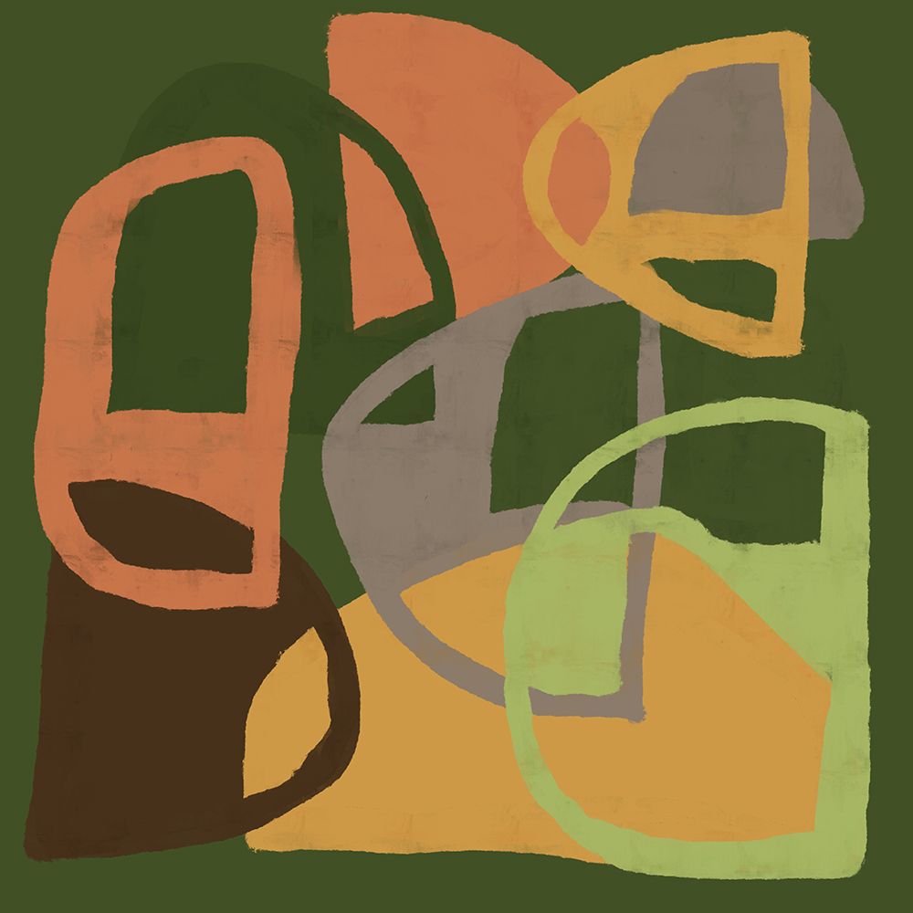Abstract patterns in earth colours art print by Sharyn Bursic for $57.95 CAD