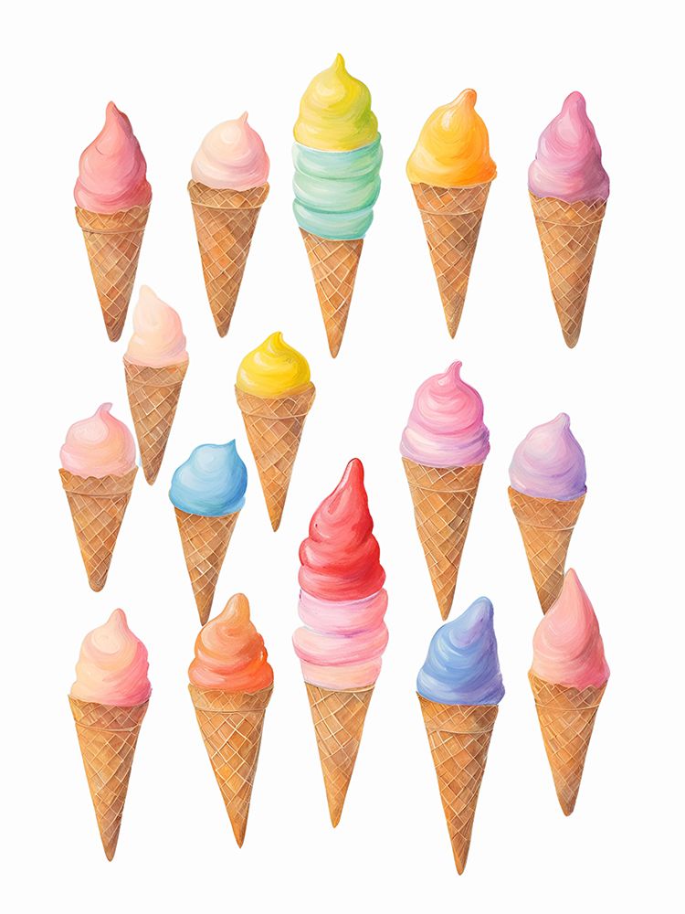 Icecream art print by Ohkimiko for $57.95 CAD