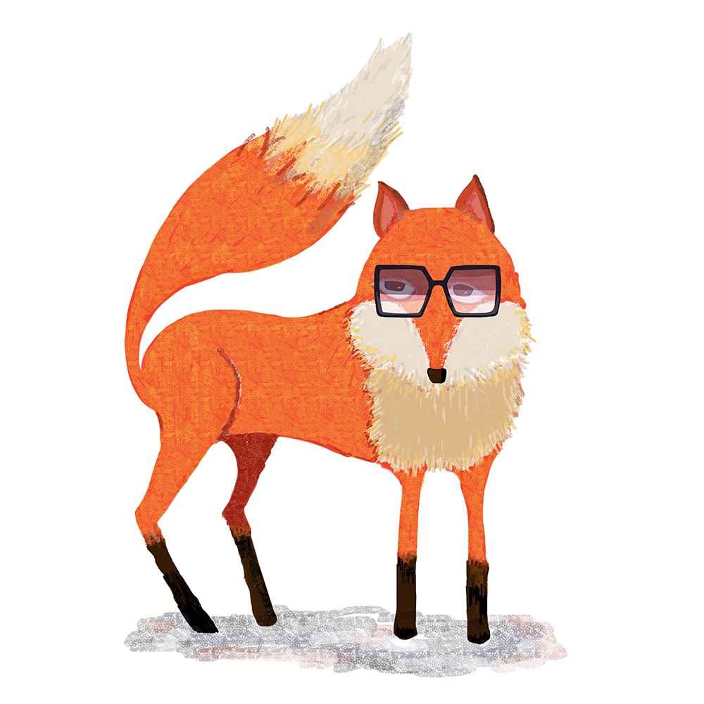 Fox with Sunglasses art print by Lynnda Rakos for $57.95 CAD