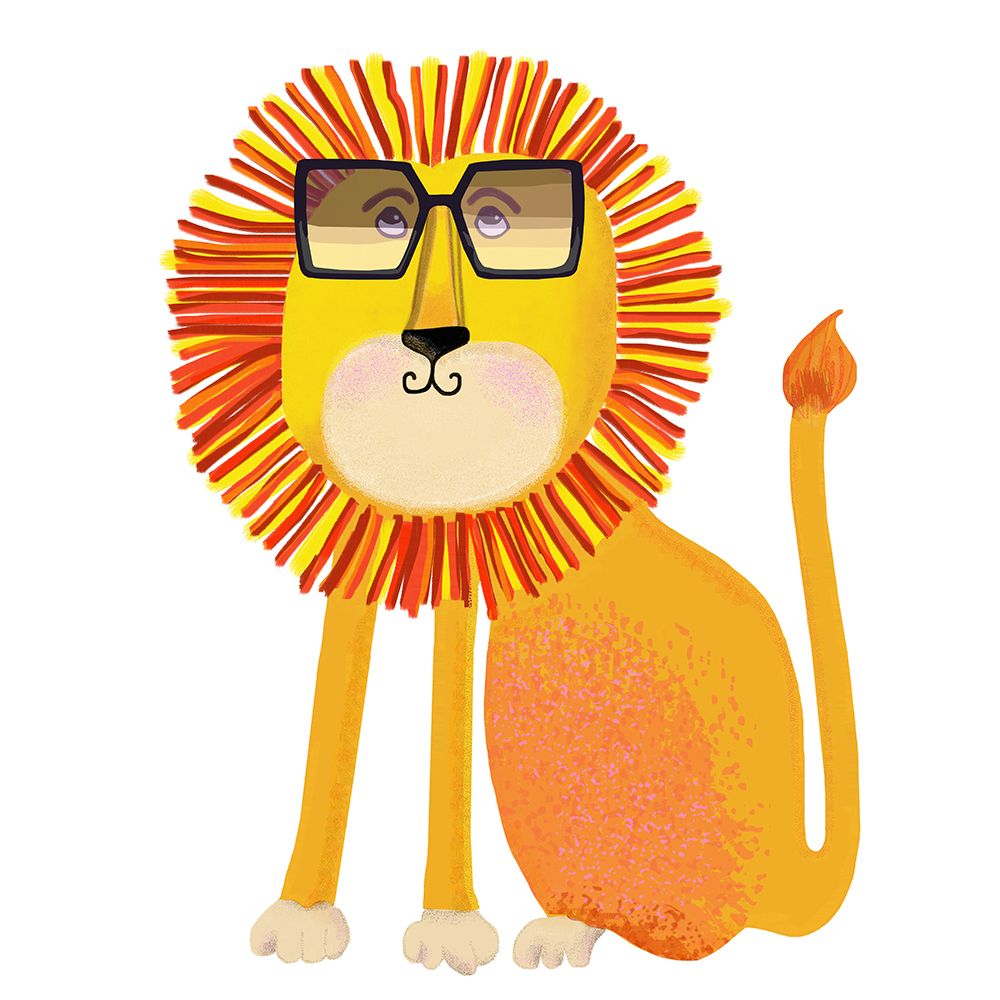 Lion with Sunglasses art print by Lynnda Rakos for $57.95 CAD