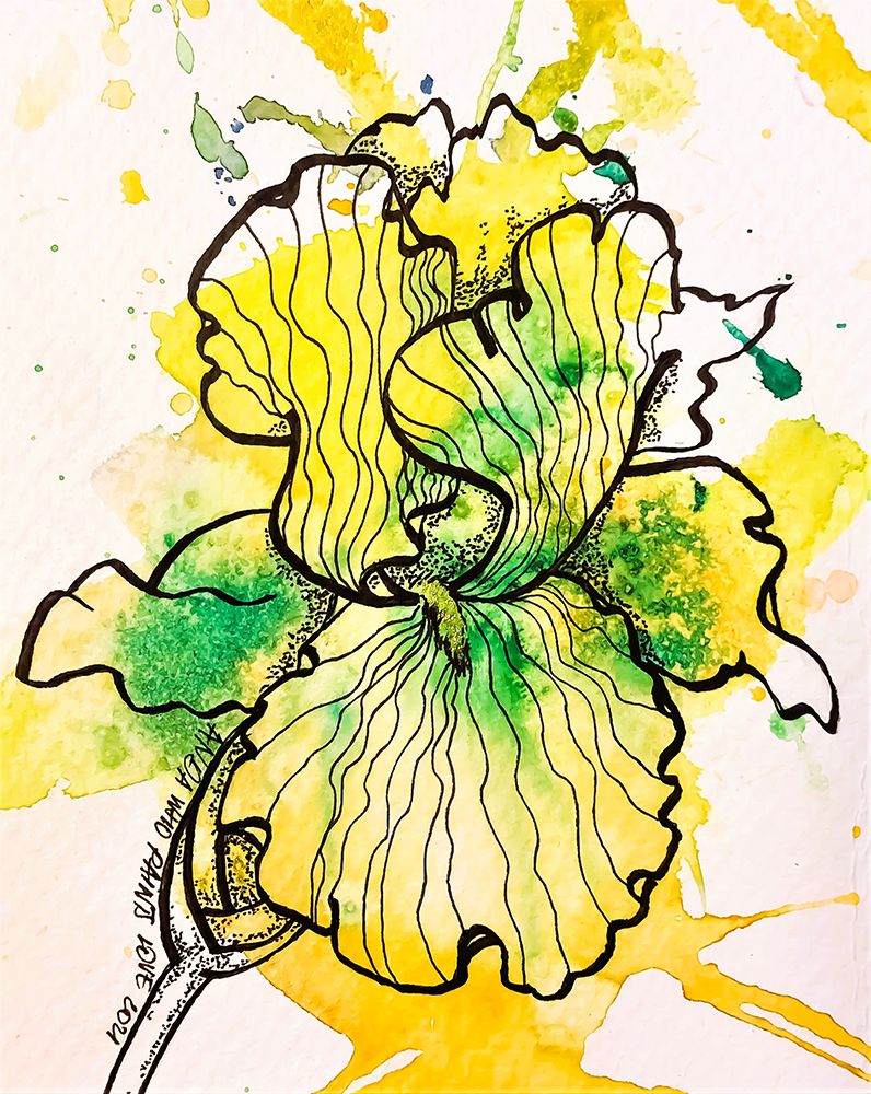 Iris Yellow art print by Anda Bieza for $57.95 CAD