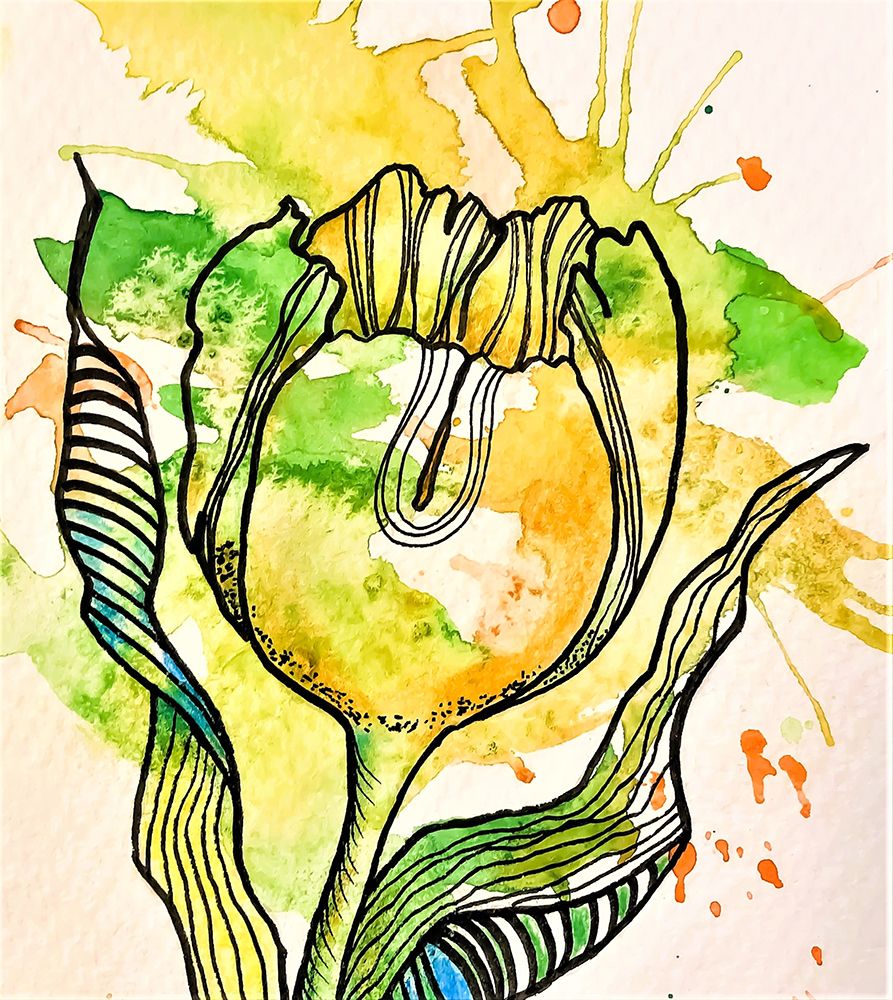 Yellow Tulip art print by Anda Bieza for $57.95 CAD