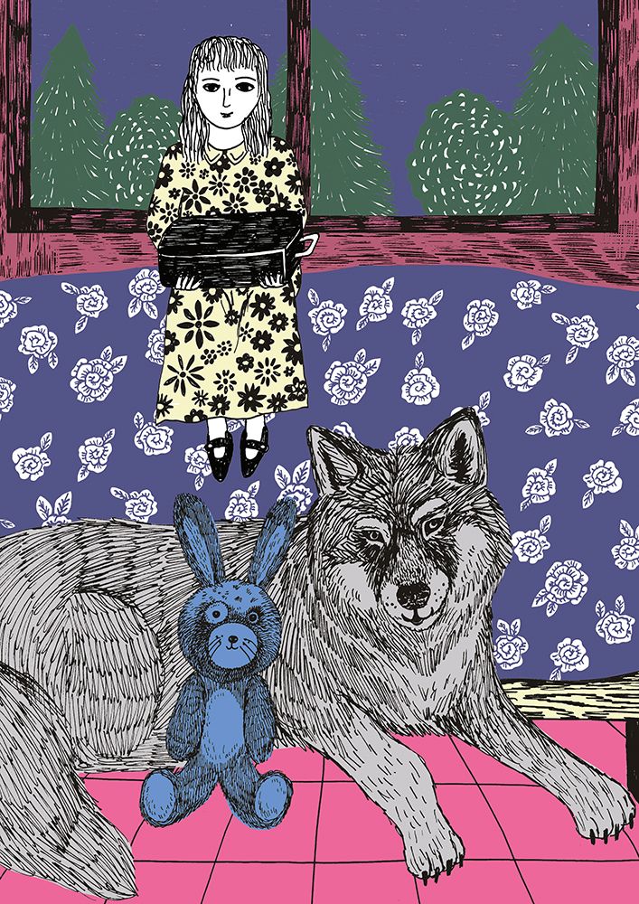 Girl With Wolf art print by Kasia Walentynowicz for $57.95 CAD