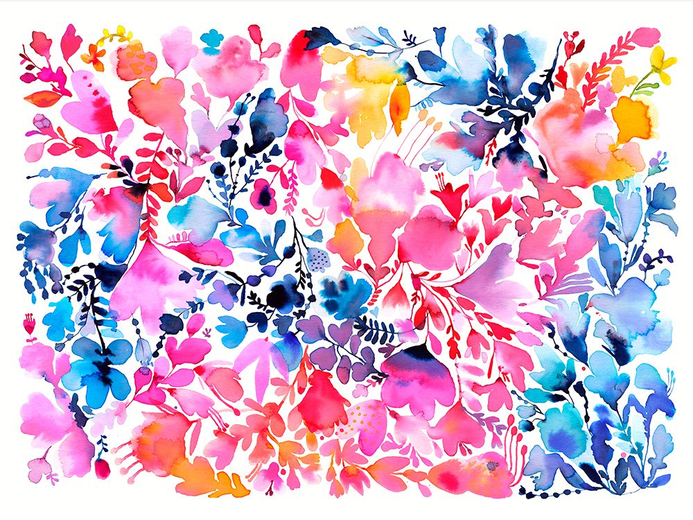 Magic Colorful Flowers art print by Ninola Design for $57.95 CAD