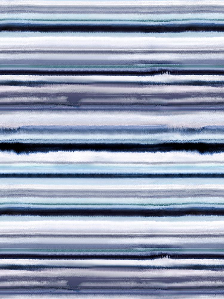 Ombre Stripes Watercolor Navy art print by Ninola Design for $57.95 CAD