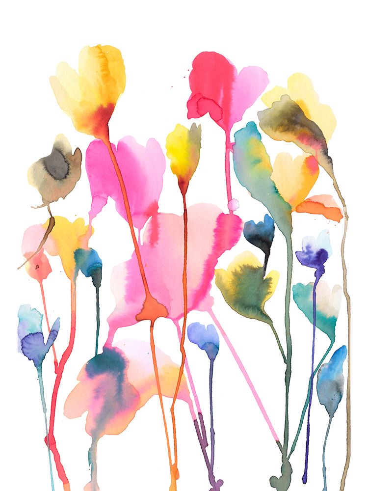 Wild Flowers Artistic Watercolor I art print by Ninola Design for $57.95 CAD