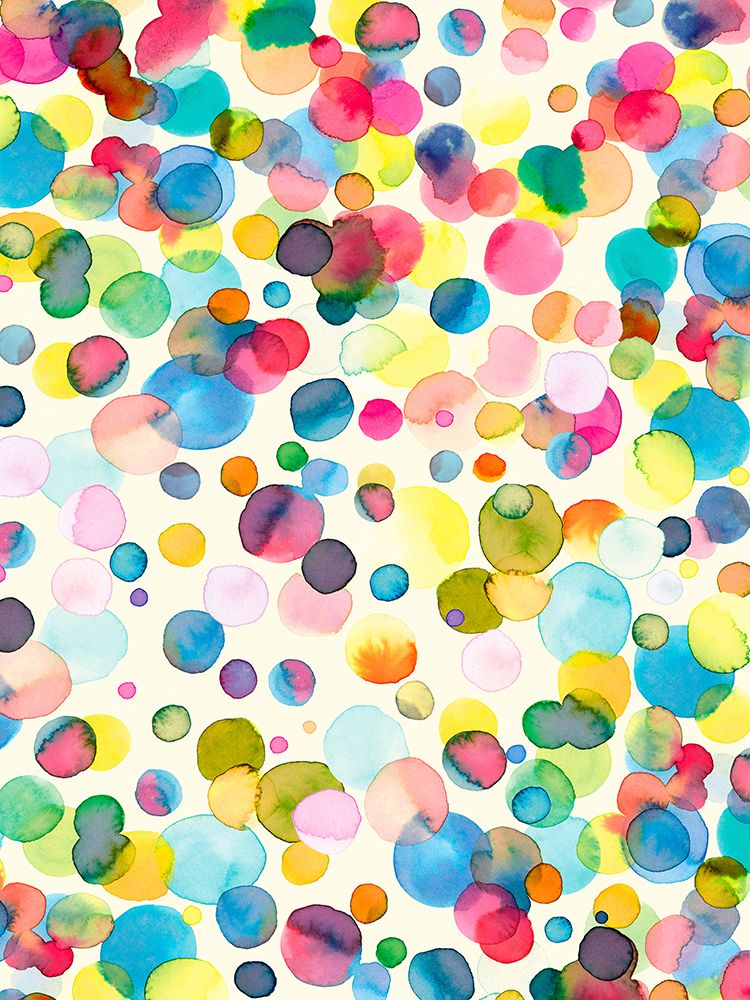 Watercolor Colorful Drops art print by Ninola Design for $57.95 CAD