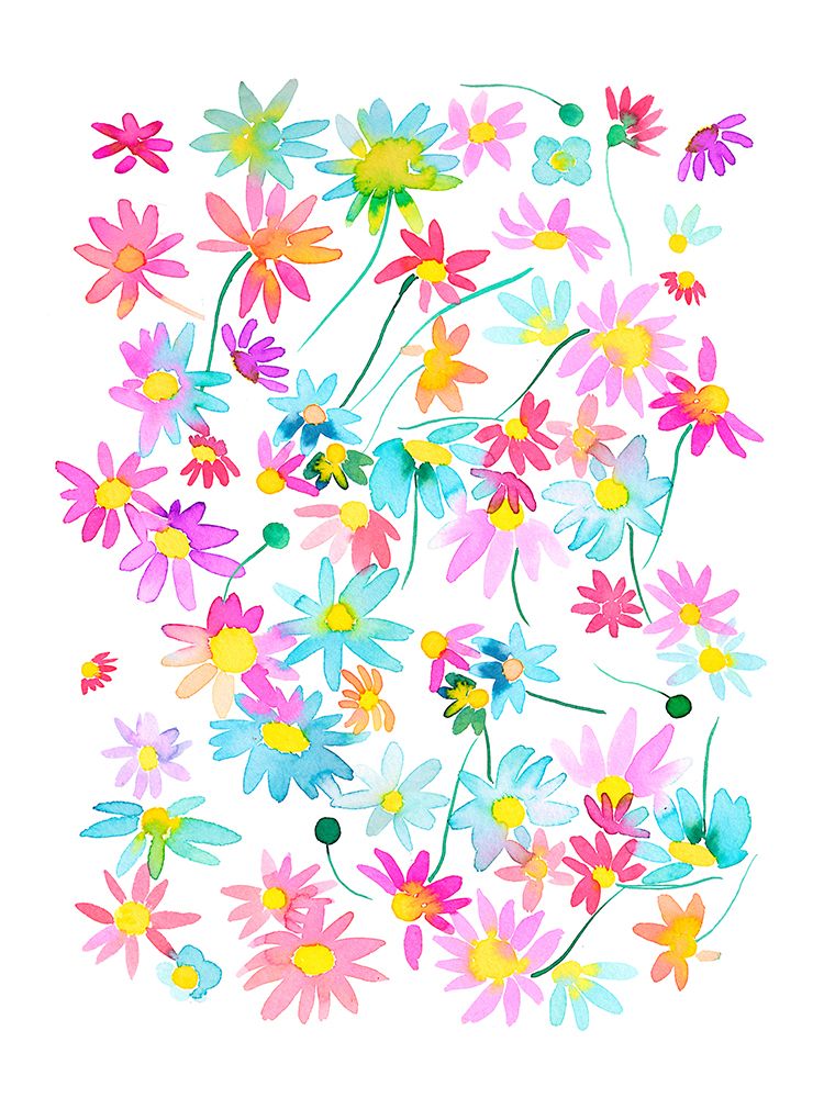 Spring Daisies Floral Pastel art print by Ninola Design for $57.95 CAD