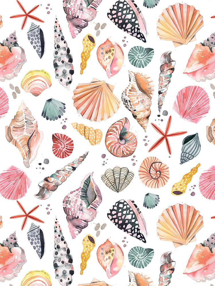 Sea Shells Marine Sand art print by Ninola Design for $57.95 CAD