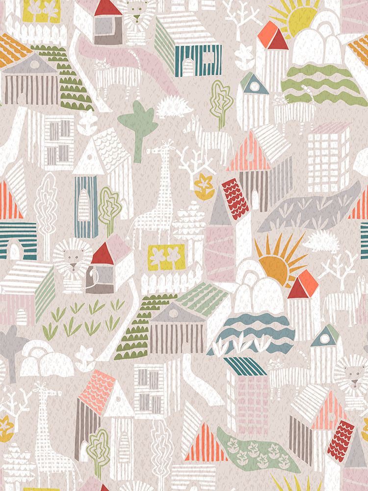 Wild animals hiding in the city art print by Annick for $57.95 CAD