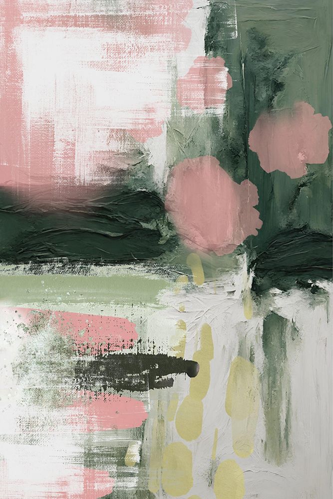 Pink On Green 3 art print by Sally Ann Moss for $57.95 CAD