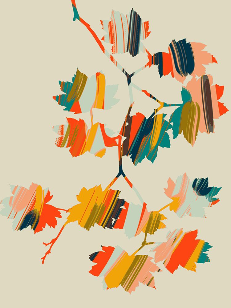 Colorful Hanging Maple Leaves art print by Annick for $57.95 CAD